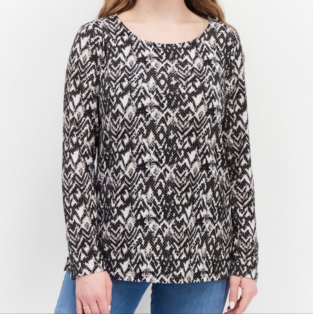 Mario Serrani Long sleeve top crew neck in medium